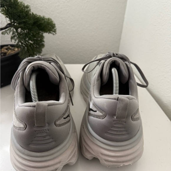 Hoka bondi 8 Light Gray Athletic Shoes - Picture 3 of 8